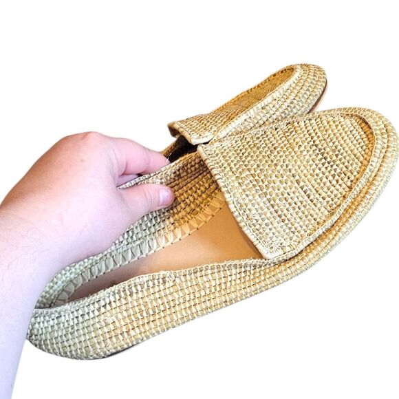 Bullbasha Women's Raffia Slip On Loafers Size EUR 40 US 9 - Picture 1 of 6